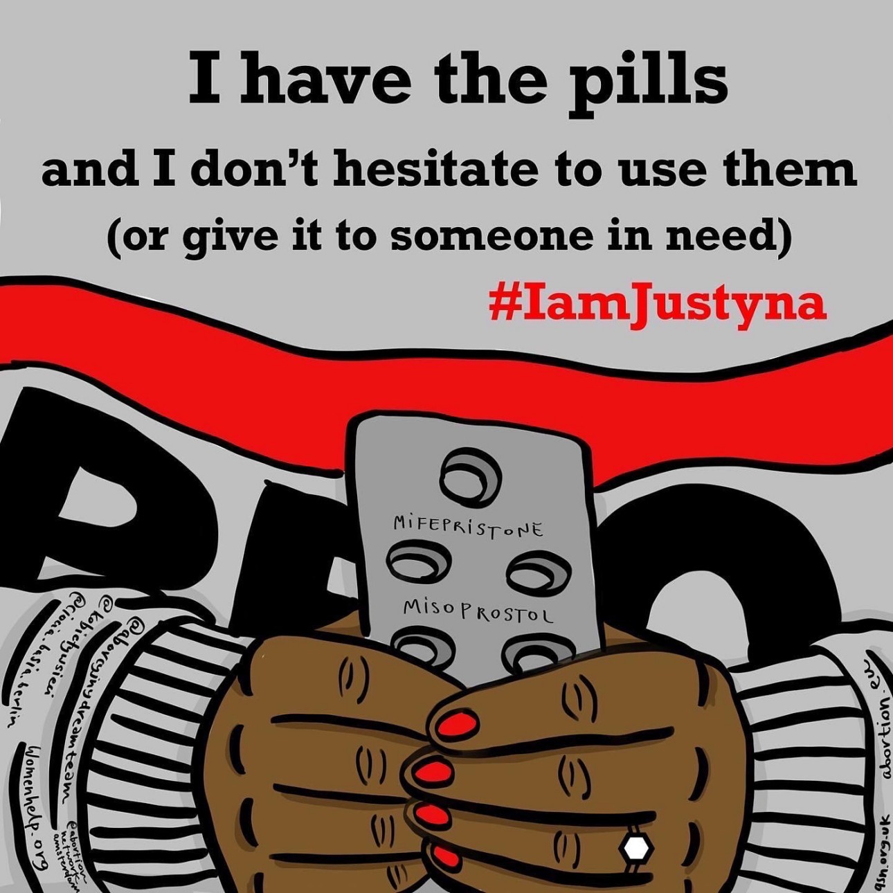 Abortion drawing “I have the pills”